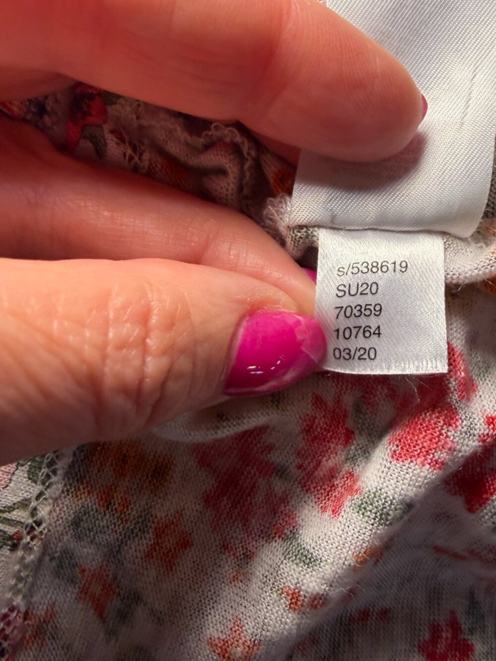 Loft Linen Short Sleeve Blouse Womens L Floral Red Pink Green Orange Flutter EUC - Picture 5 of 8